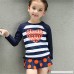 Jasooo Toddler Baby Swimwear Girls Long Sleeve Two Piece Swimsuits B07FFV52R6